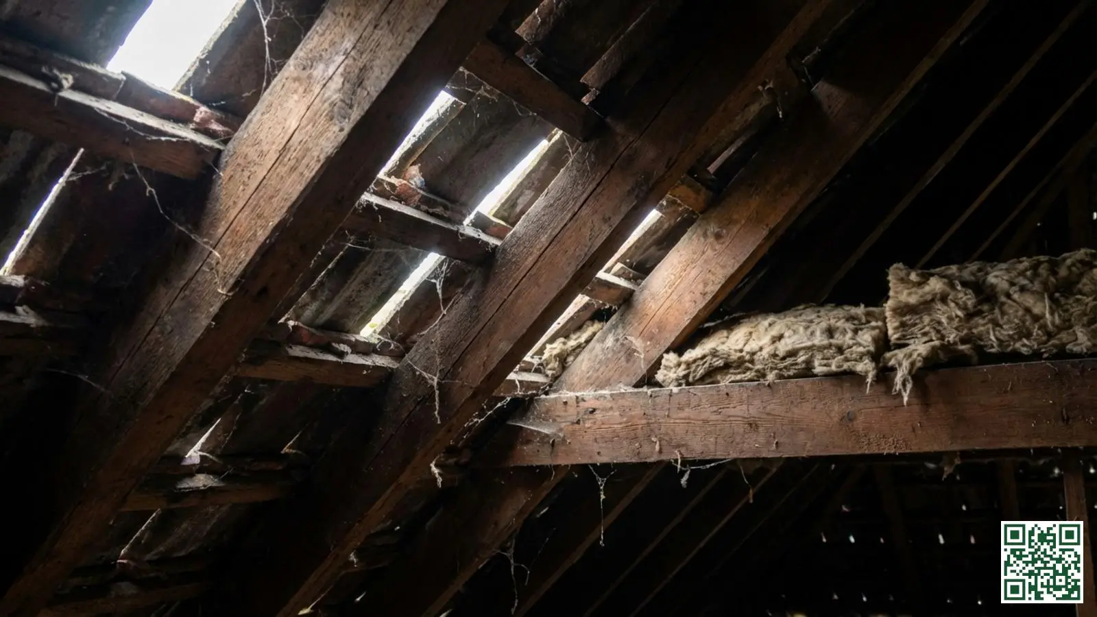 Detail van dakventilatie en vochtbeheersing in een Nederlandse zolderruimte met zichtbare ventilatiespleten